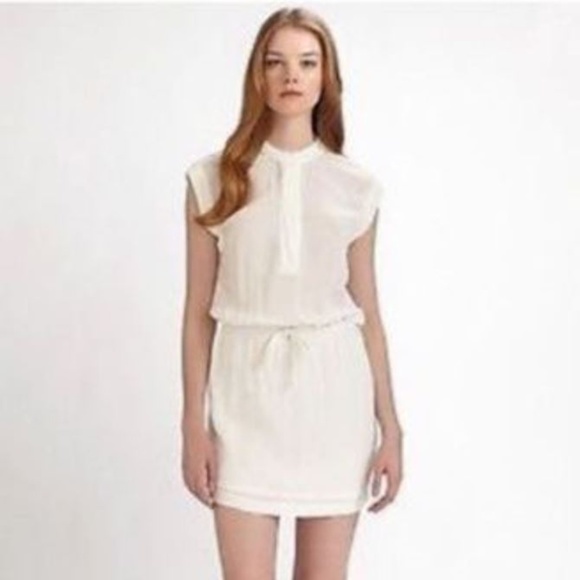 JAMES PERSE Standard DRAWSTRING White LINEN Dress - Picture 1 of 2